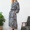 Baukjen Keilani Ikat Print FSC Viscose Midi Dress | Multicolour Clothing