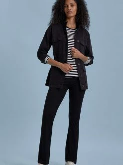 Baukjen Clothing Kimberley LENZINGâ„¢ ECOVEROâ„¢ Jersey Kick-Flare Leggings | Caviar Black