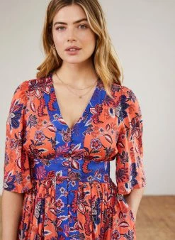 Baukjen Leilani LENZING™ ECOVERO™ Maxi Dress | Orange Verona Print Clothing