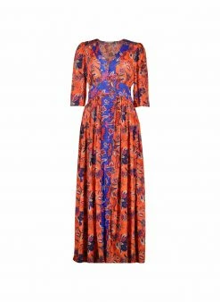 Baukjen Leilani LENZING™ ECOVERO™ Maxi Dress | Orange Verona Print Clothing