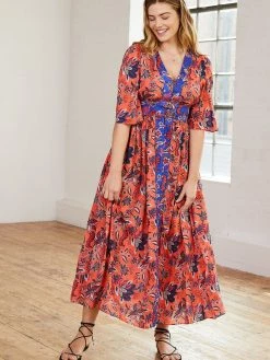 Baukjen Leilani LENZINGâ„¢ ECOVEROâ„¢ Maxi Dress | Orange Verona Print Clothing