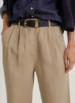 Baukjen Lianne TENCEL™ & Linen Wide Leg Trousers | Sand