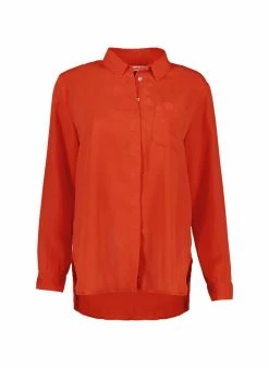 Baukjen Lillith TENCEL™ Oversized Shirt | Tangerine
