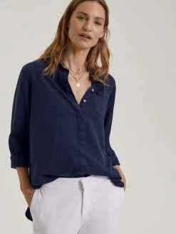Baukjen Clothing Lillith TENCEL™ Oversized Shirt | Classic Navy