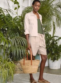 Baukjen Clothing Lily LENZING™ ECOVERO™ Jersey Bandeau Top | Light Khaki