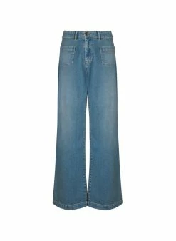 Baukjen Lou Organic Cotton Wide Leg Jeans | Light Indigo Wash