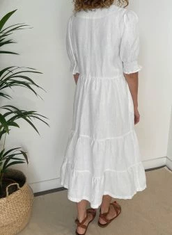 Baukjen Maxine Eco-Friendly Hemp Shirt Dress | Soft White 8 Baukjen Maxine Eco-Friendly Hemp Shirt Dress | Soft White