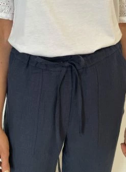 Baukjen Clothing Maxine Hemp Wide Leg Trousers | Navy