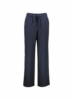 Baukjen Clothing Maxine Hemp Wide Leg Trousers | Navy
