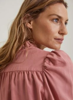 Baukjen Melie TENCEL™ Puff Sleeve Blouse | Pale Rosewood Clothing
