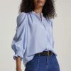 Baukjen Melie TENCEL™ Puff Sleeve Blouse | Ice Blue