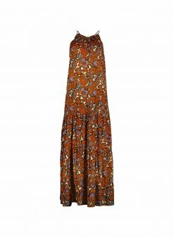 Baukjen Mila Halterneck LENZING™ ECOVERO™ Maxi Dress | White Amalfi