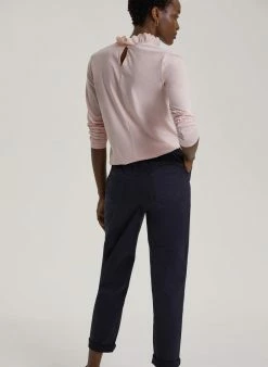 Baukjen Mirabell Organic Cotton Tapered Cargo Trousers | Classic Navy