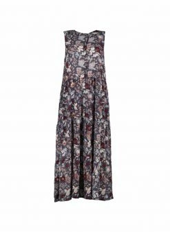 Baukjen Molly Floral LENZING™ ECOVERO™ Tiered Midi Dress | Indigo Folk