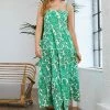 Baukjen Clothing Montserrat Florence Print Organic Cotton Maxi Dress | Green