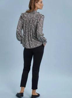 Baukjen Oralie Slim Fit Organic Cotton Cargo Trousers | Caviar Black Clothing