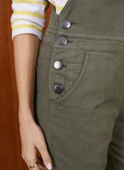 Baukjen Organic Cotton Stretch Dungarees | Light Khaki