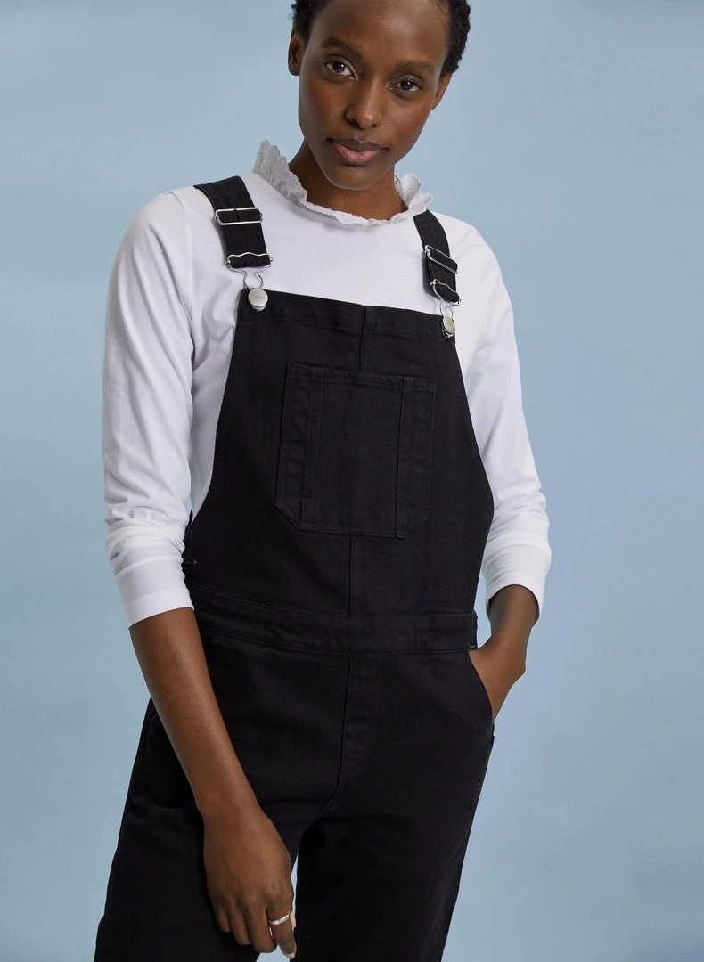Baukjen Organic Cotton Stretch Dungarees | Washed Black 6 Baukjen Organic Cotton Stretch Dungarees | Washed Black