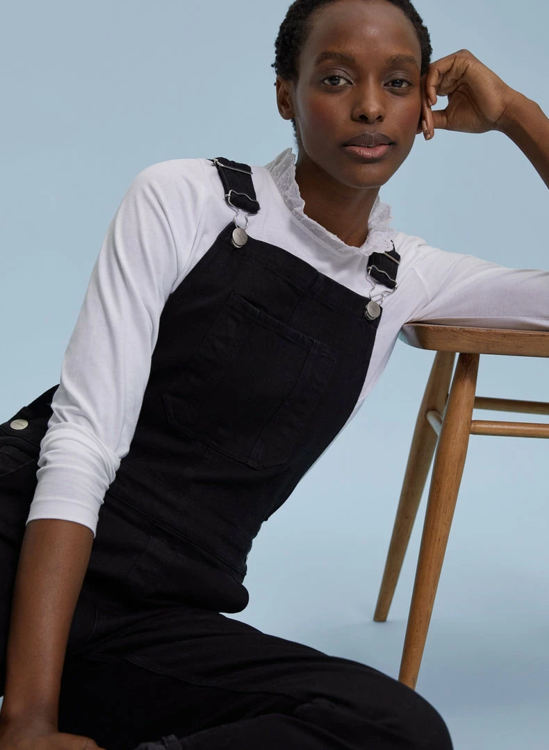 Baukjen Organic Cotton Stretch Dungarees | Washed Black 7 Baukjen Organic Cotton Stretch Dungarees | Washed Black