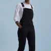 Baukjen Organic Cotton Stretch Dungarees | Washed Black