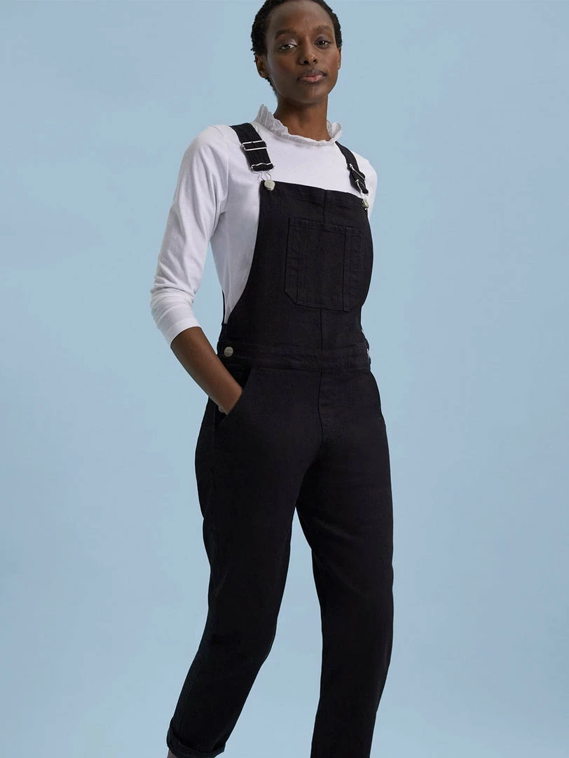 Baukjen Organic Cotton Stretch Dungarees | Washed Black 3 Baukjen Organic Cotton Stretch Dungarees | Washed Black