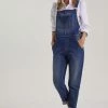 Baukjen Organic Cotton Denim Stretch Dungarees | Washed Indigo