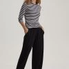 Baukjen LENZING™ ECOVERO™ Jersey Wide Leg Palazzo Trousers | Caviar Black