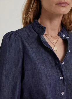 Baukjen Clothing Ryleigh Organic Cotton Shirt | Dark Denim