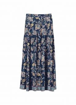 Baukjen Shalini Jacobean Floral LENZING™ ECOVERO™ Maxi Skirt | Indigo