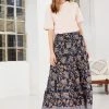 Baukjen Shalini Jacobean Floral LENZING™ ECOVERO™ Maxi Skirt | Indigo