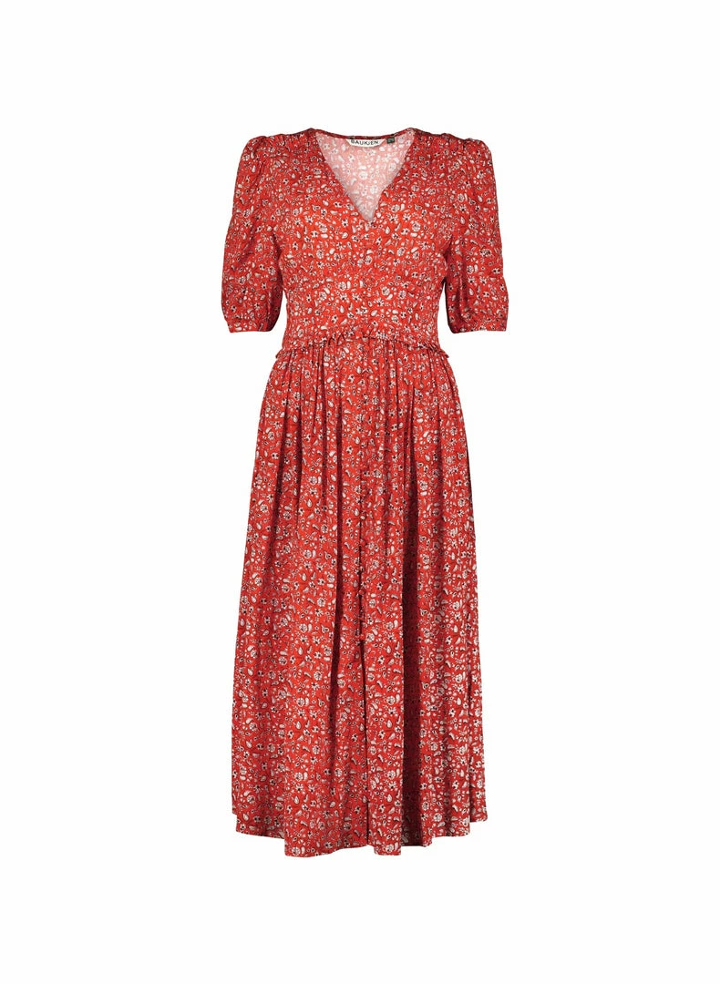 Baukjen Suzy V-Neck LENZING™ ECOVERO™ Floral Midi Dress | Tangerine Folk Clothing 7 Baukjen Suzy V-Neck LENZING™ ECOVERO™ Floral Midi Dress | Tangerine Folk Clothing