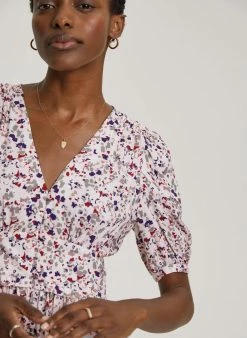 Baukjen Suzy Pebble Print LENZING™ ECOVERO™ Midi Dress | Powder Pink