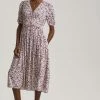 Baukjen Suzy Pebble Print LENZING™ ECOVERO™ Midi Dress | Powder Pink