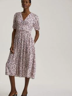 Baukjen Suzy Pebble Print LENZING™ ECOVERO™ Midi Dress | Powder Pink
