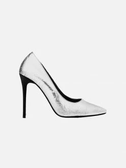 Bohema Blacky Chic Desserto® Cactus Leather Vegan Stilettos | Silver