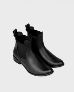 Bohema Chelsea Grape Leather Vegan Boots | Black Shoes