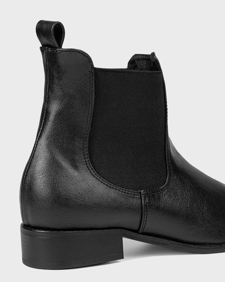 Bohema Chelsea Grape Leather Vegan Boots | Black Shoes 6 Bohema Chelsea Grape Leather Vegan Boots | Black Shoes