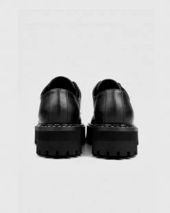 Bohema Men's Chunky Grape Leather Vegan Derby | Black Shoes