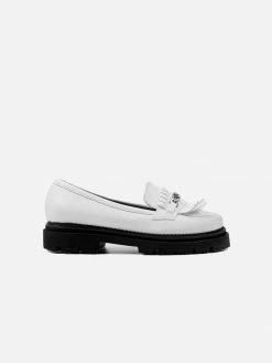 Bohema Chunky Grape Leather Vegan Loafers | White Shoes