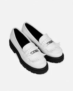 Bohema Chunky Grape Leather Vegan Loafers | White Shoes