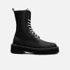 Bohema Men's Combat Workers Desserto® Cactus Leather Vegan Boots | Black Shoes 1 Bohema Men's Combat Workers Desserto® Cactus Leather Vegan Boots | Black Shoes