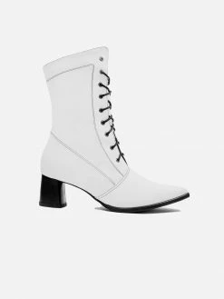 Bohema Desserto® Cactus Leather Vegan Ankle Boots | White