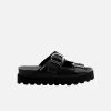 Bohema Desserto® Cactus Leather Vegan Buckle Slides | Black 2 Bohema Desserto® Cactus Leather Vegan Buckle Slides | Black