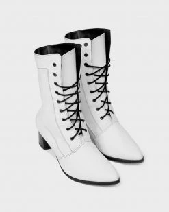 Bohema Desserto® Cactus Leather Vegan Ankle Boots | White