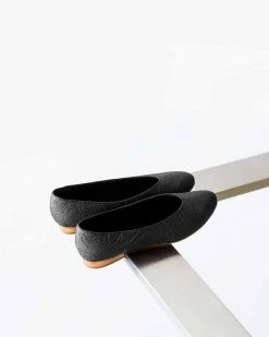Bohema Pinatex® Vegan Leather Ballerina Pumps | Black Shoes