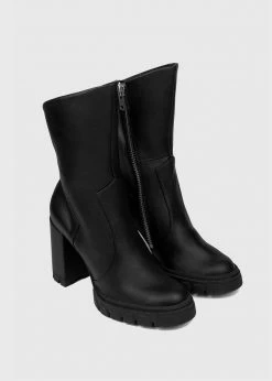 Bohema Ritual Grape Leather Ankle Boots | Black