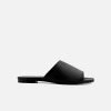 Bohema Ritzy Grape Leather Vegan Slides | Black Shoes