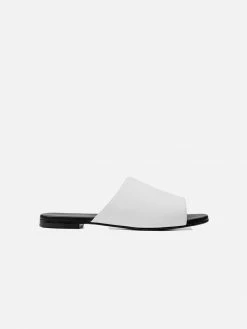 Bohema Ritzy Grape Leather Vegan Slides | White