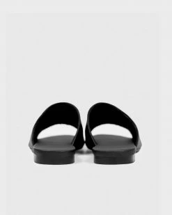 Bohema Ritzy Grape Leather Vegan Slides | Black Shoes