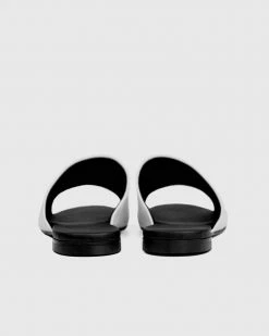 Bohema Ritzy Grape Leather Vegan Slides | White